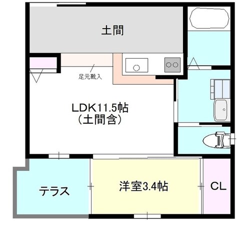 東湊駅 徒歩6分 1階の物件間取画像